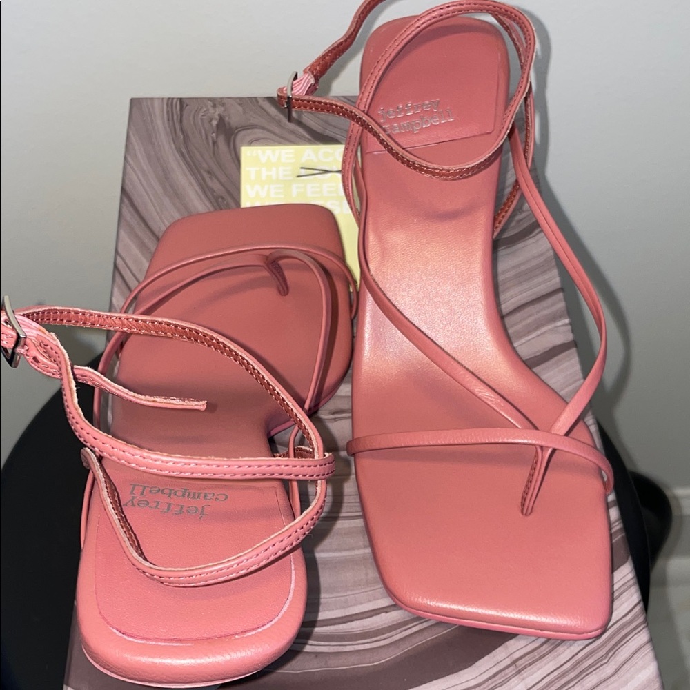 Jeffrey Campbell Dark Rose Strappy Heels NWT - Picture 3 of 5